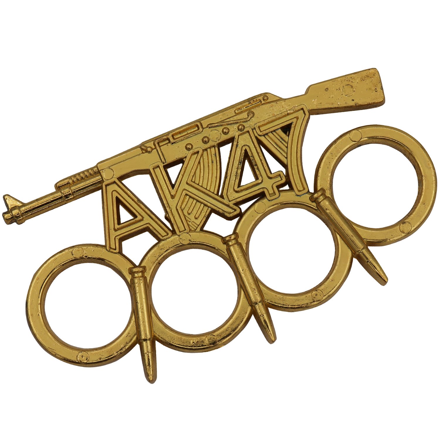 ak-47 brass knuckles antique gold