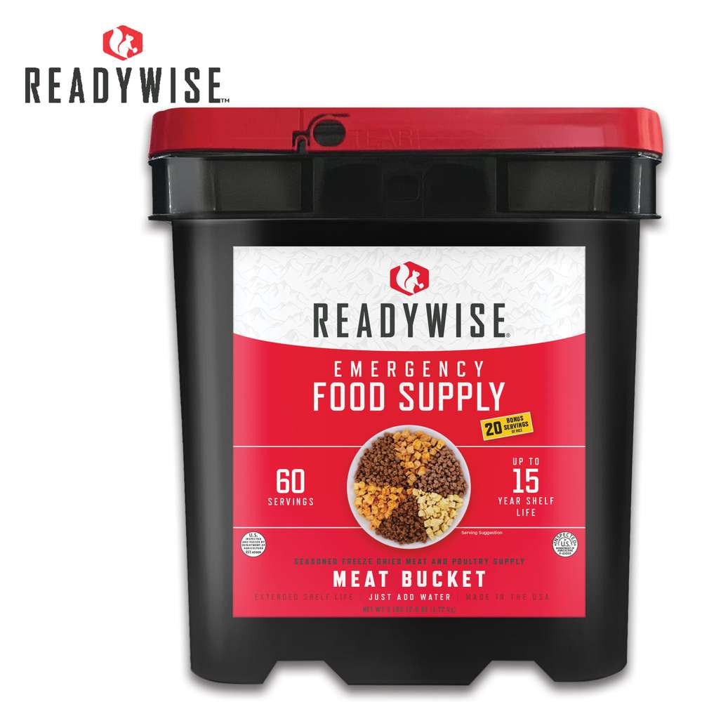 Readywise Emergency Food Supply 60 Serving Meat Bucket