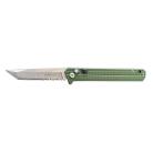 Tactical EDC Automatic Knife Safety Lock G-10 Handle Green Tanto